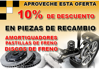 10% DE DESCUENTO EN PIEZAS DE RECAMBIO