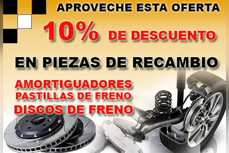 10% DE DESCUENTO EN PIEZAS DE RECAMBIO